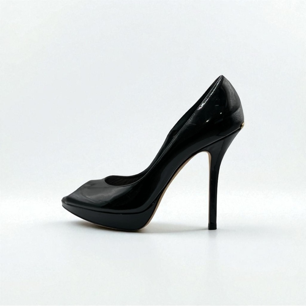 Christian Dior black high heels Elegant Black Peep-Toe
patent leather - Picture 7 of 13